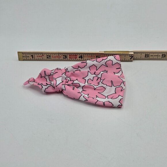 Barbie Doll Dress High Neck With Necklace Bubble Gum Pink & White Floral Pattern - Picture 6 of 6